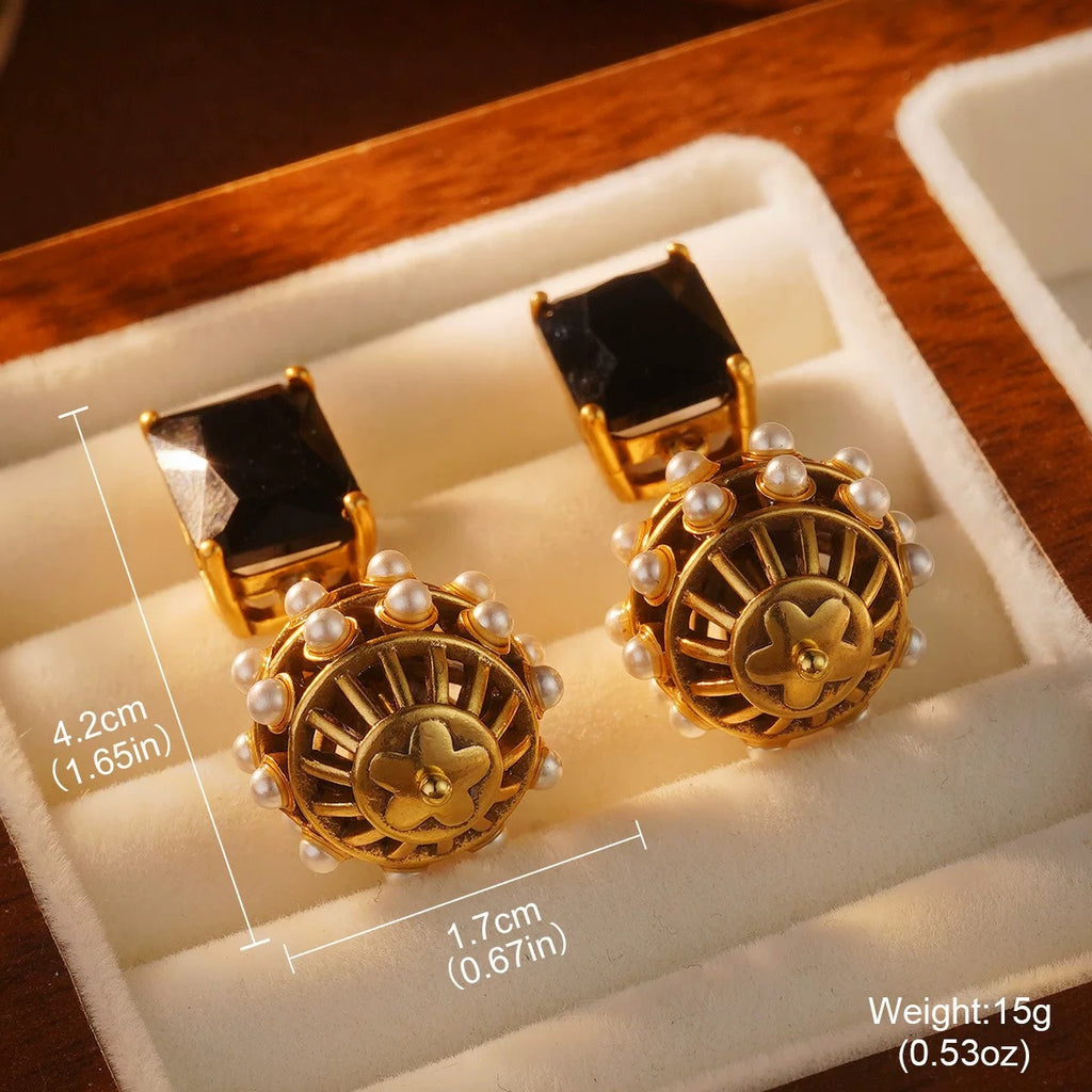 ✨Vintage Baroque Pearl Cage Earrings | Retro Charm Drop Earrings✨