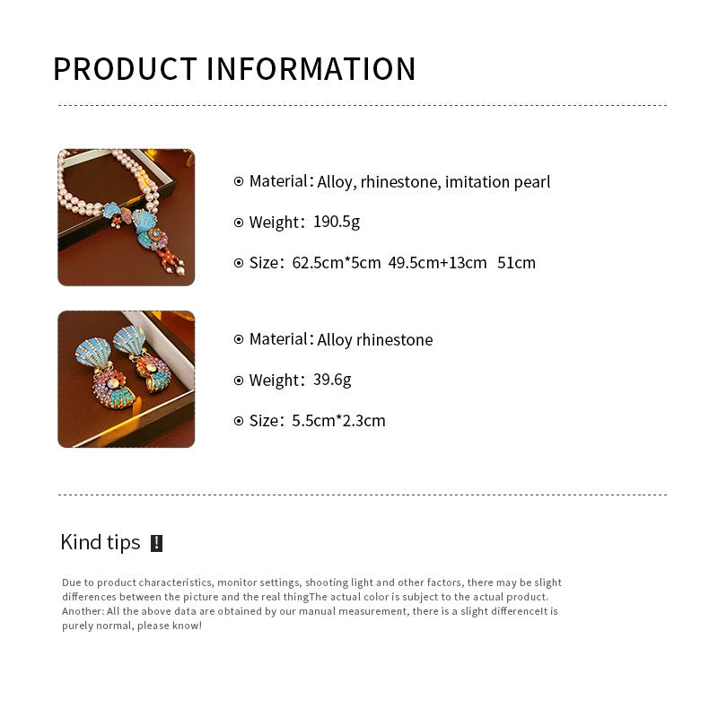 Luxury Pearl & Ocean Shell Statement Necklace – Mermaidcore Glam