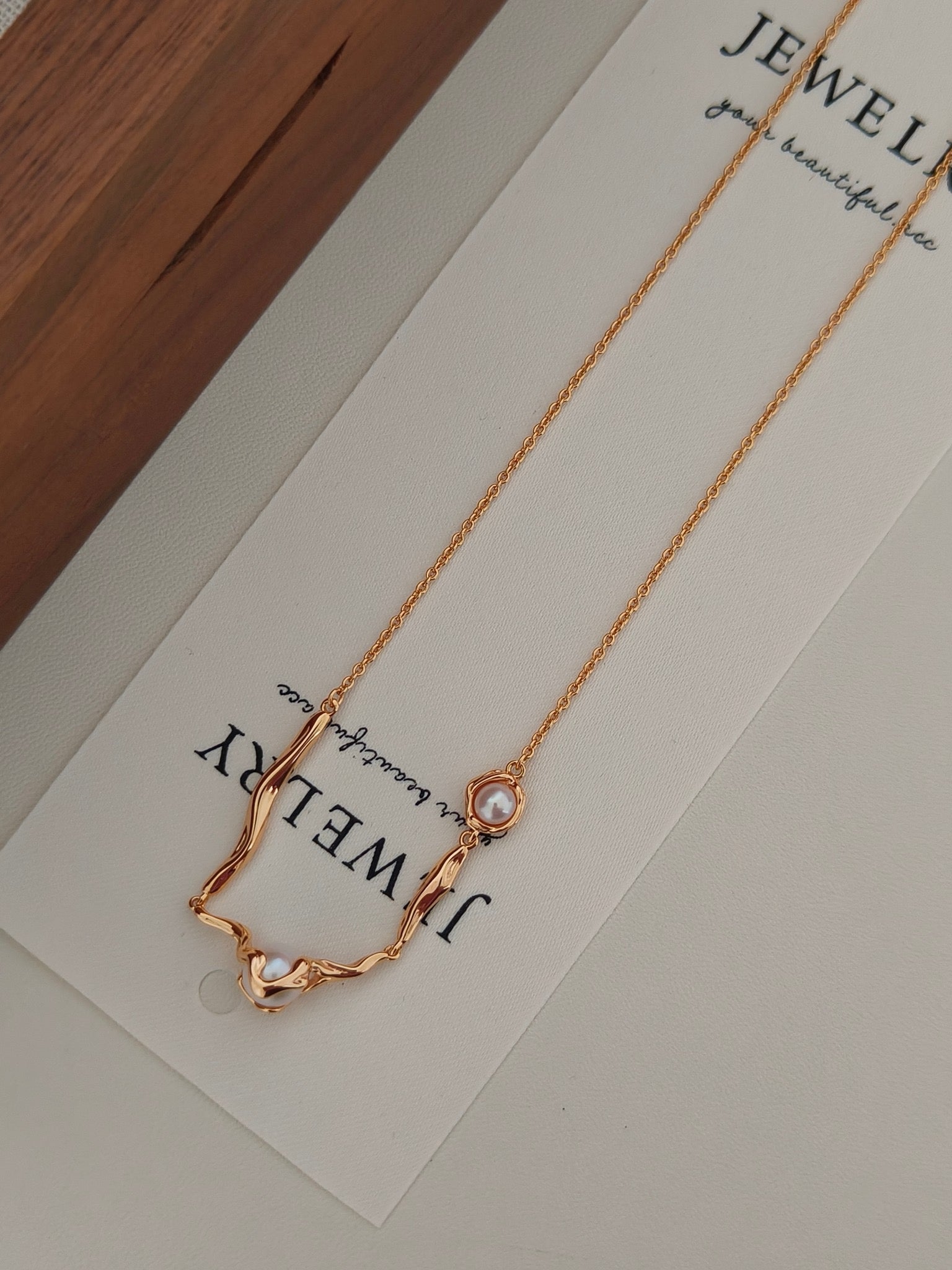 18K Gold Vermeil Freshwater Pearl Necklace – Minimalist S925 Statement Jewelry