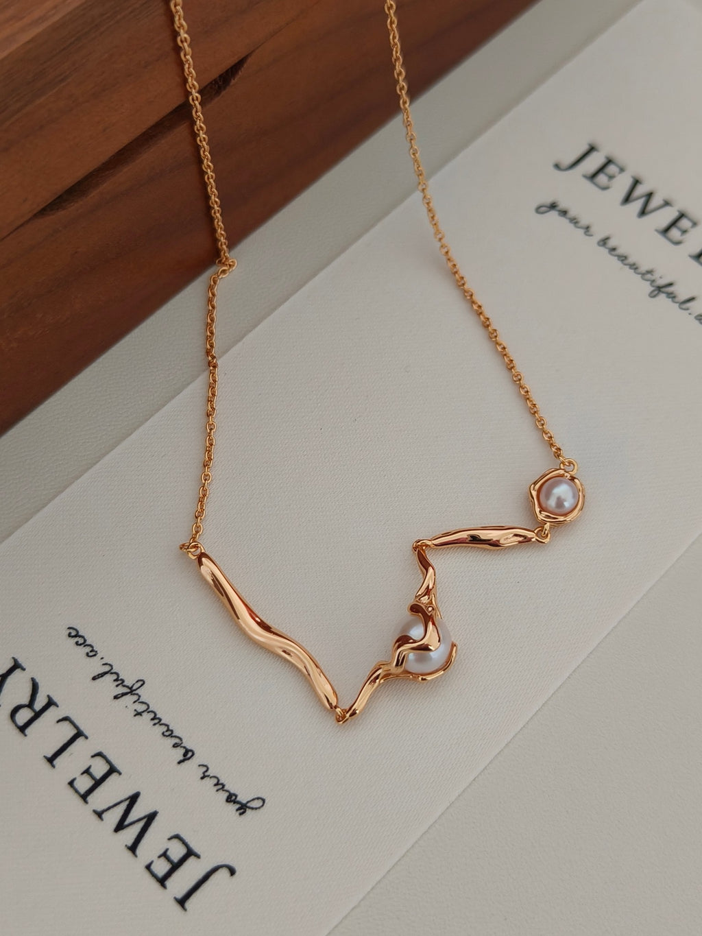 18K Gold Vermeil Freshwater Pearl Necklace – Minimalist S925 Statement Jewelry