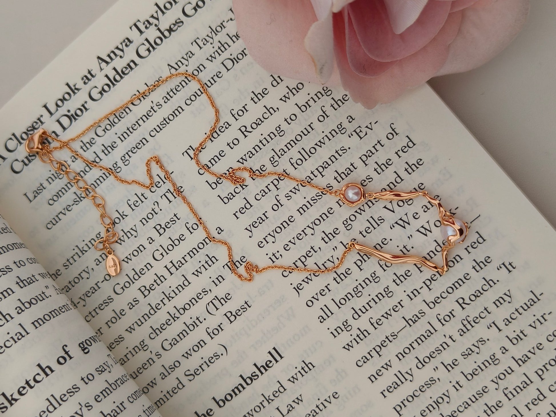 18K Gold Vermeil Freshwater Pearl Necklace – Minimalist S925 Statement Jewelry