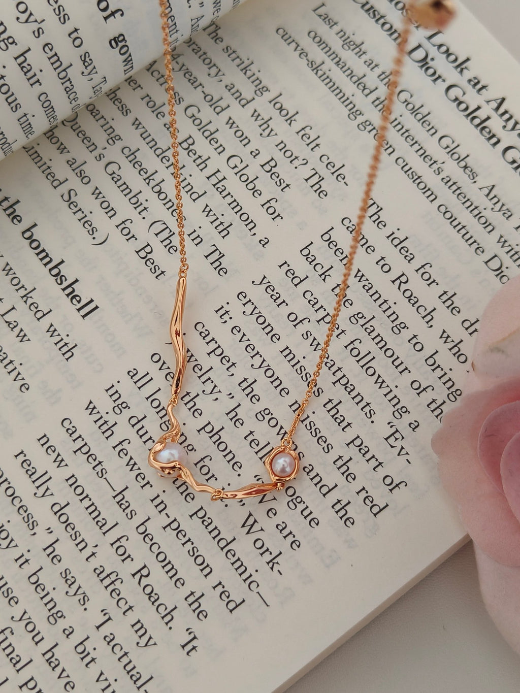 18K Gold Vermeil Freshwater Pearl Necklace – Minimalist S925 Statement Jewelry