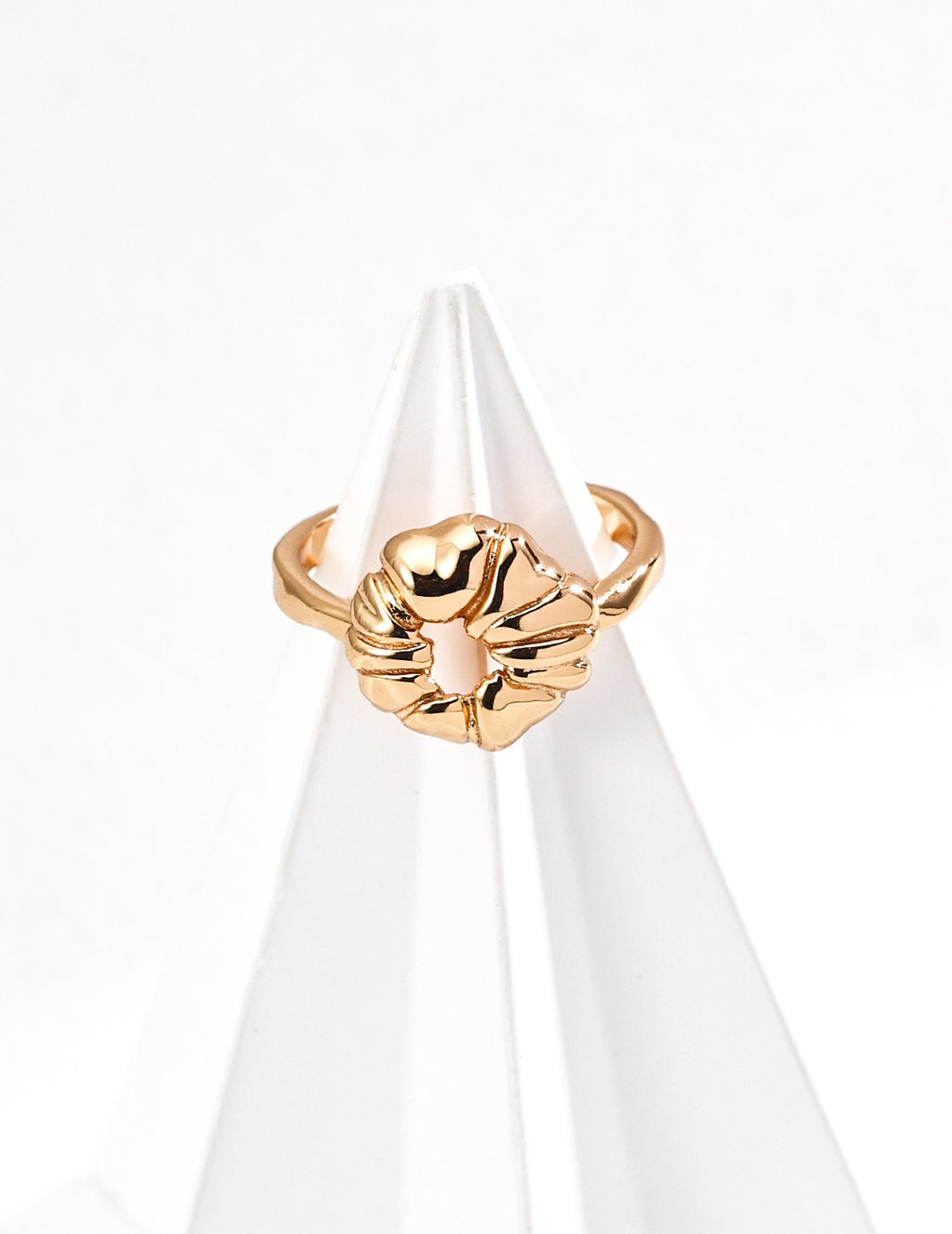 S925 Vintage Adjustable Gold Ring – Open Band Retro Statement Jewelry