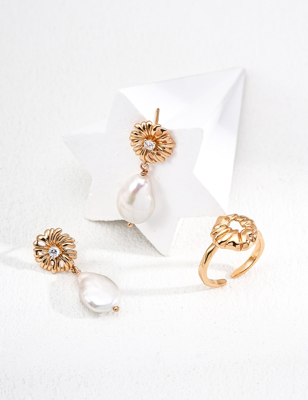 S925 Vintage Adjustable Gold Ring – Open Band Retro Statement Jewelry