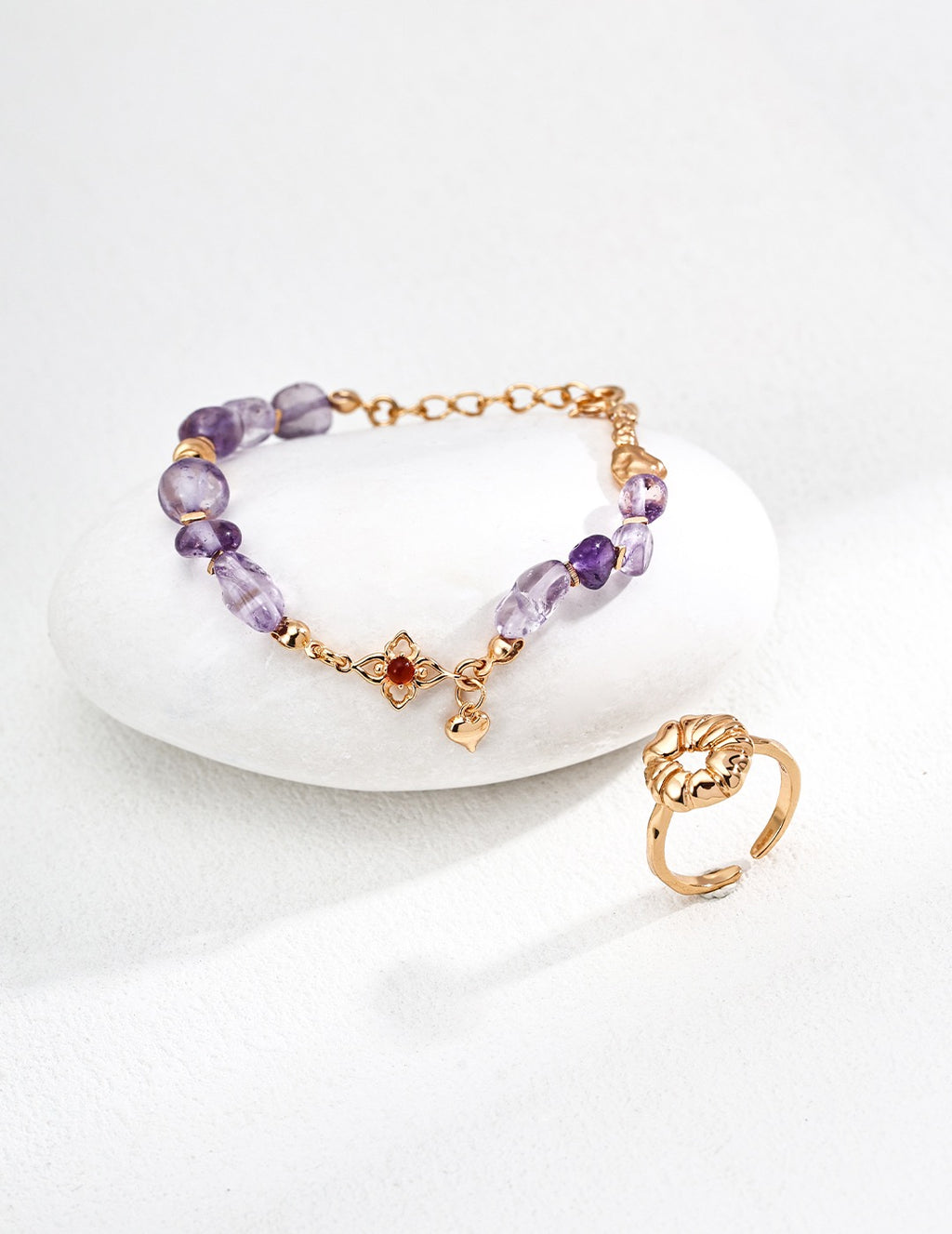 S925 Vintage Adjustable Gold Ring – Open Band Retro Statement Jewelry