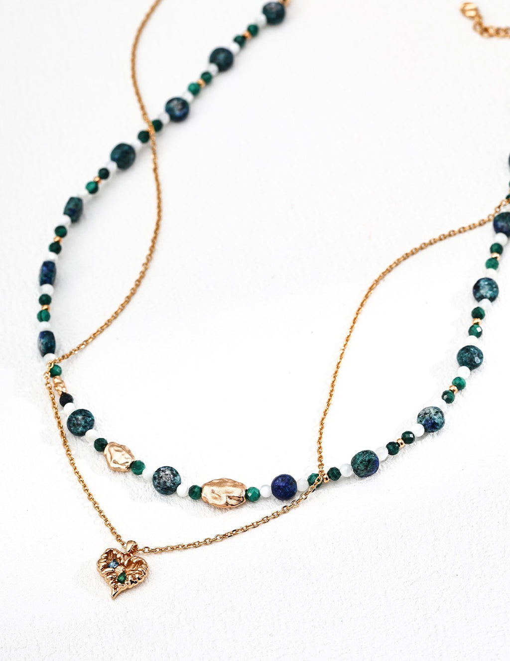 S925 Vintage Heart Necklace – Gold-Plated Sterling Silver with Zircon Pendant