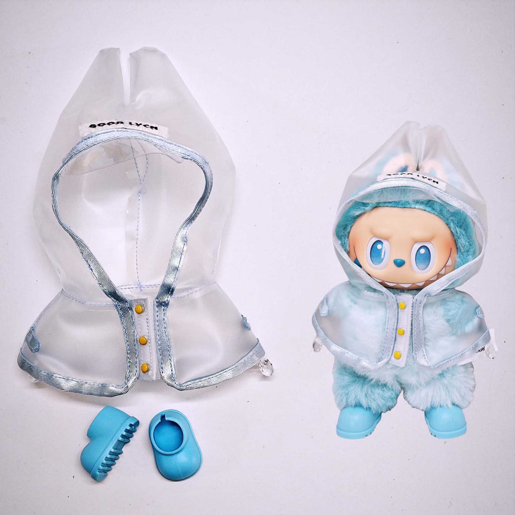 Raincoat Set for Labubu Dolls – Fits Gen 1/2/3 | Optional Shoes