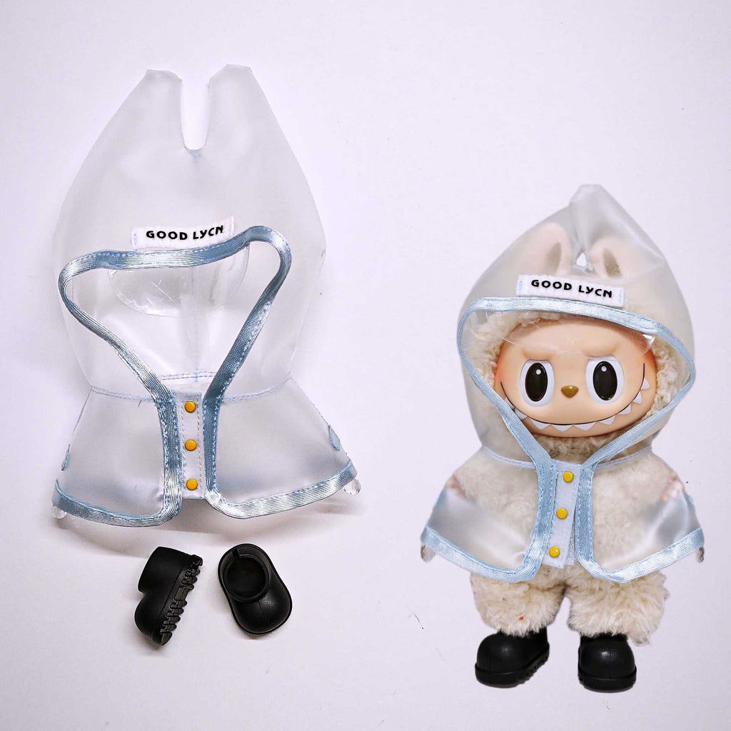 Raincoat Set for Labubu Dolls – Fits Gen 1/2/3 | Optional Shoes