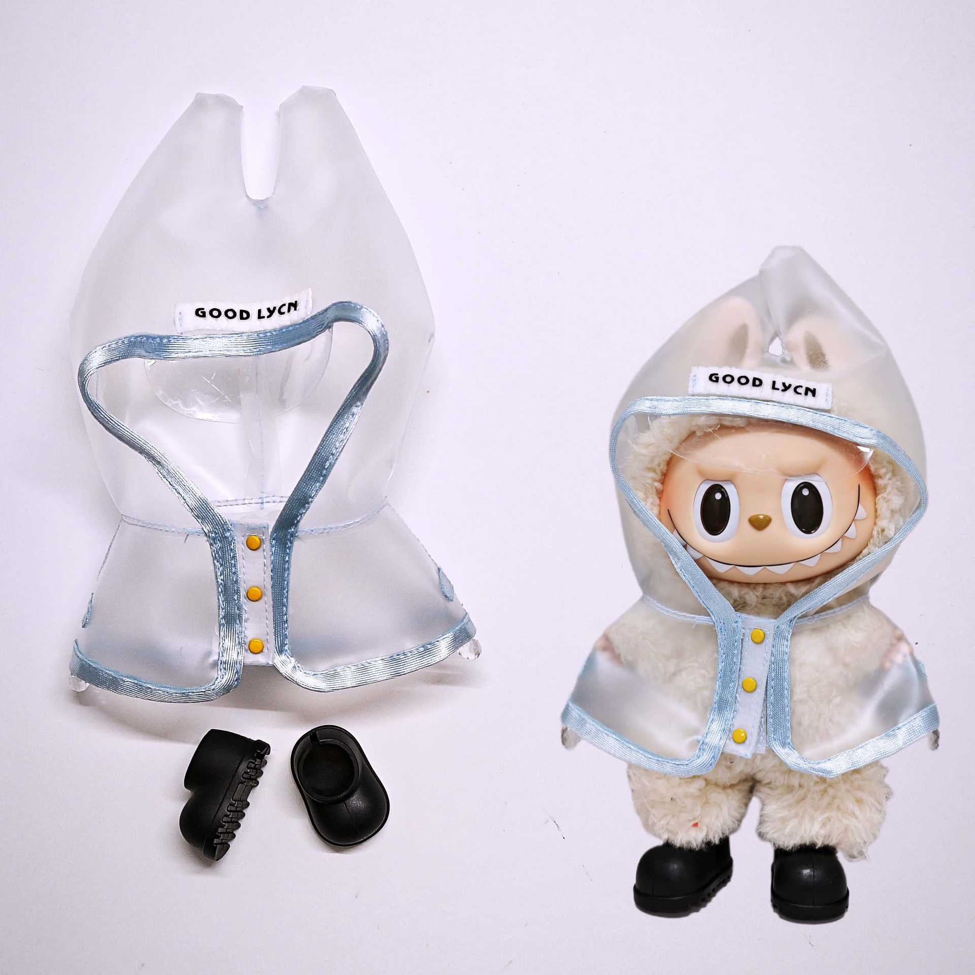 Raincoat Set for Labubu Dolls – Fits Gen 1/2/3 | Optional Shoes