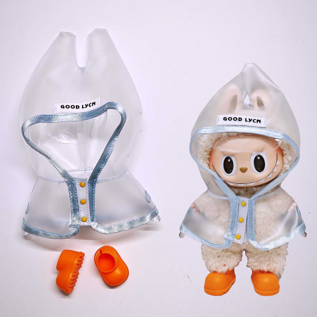 Raincoat Set for Labubu Dolls – Fits Gen 1/2/3 | Optional Shoes