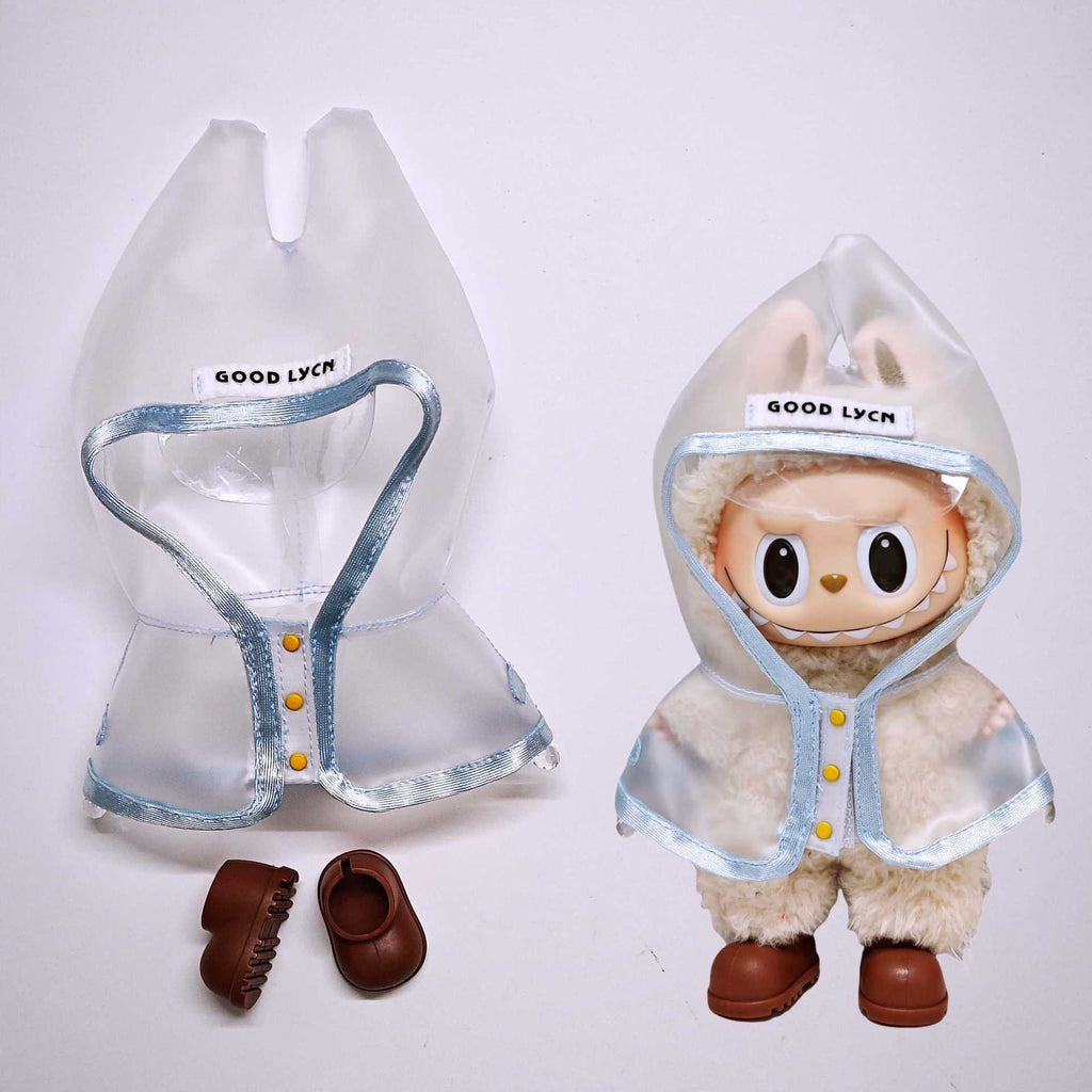 Raincoat Set for Labubu Dolls – Fits Gen 1/2/3 | Optional Shoes