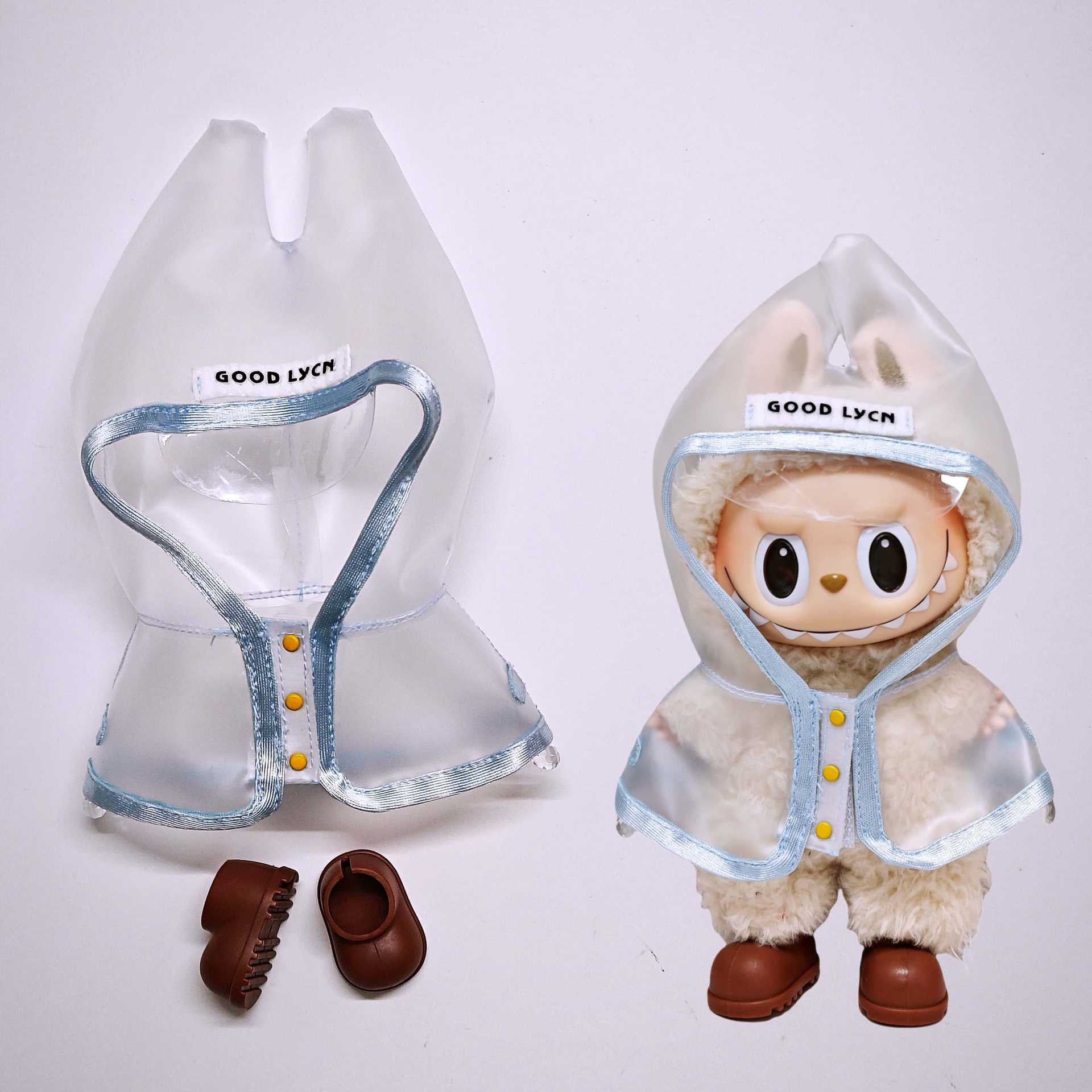 Raincoat Set for Labubu Dolls – Fits Gen 1/2/3 | Optional Shoes
