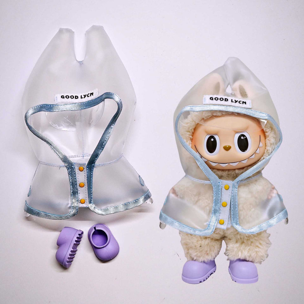 Raincoat Set for Labubu Dolls – Fits Gen 1/2/3 | Optional Shoes