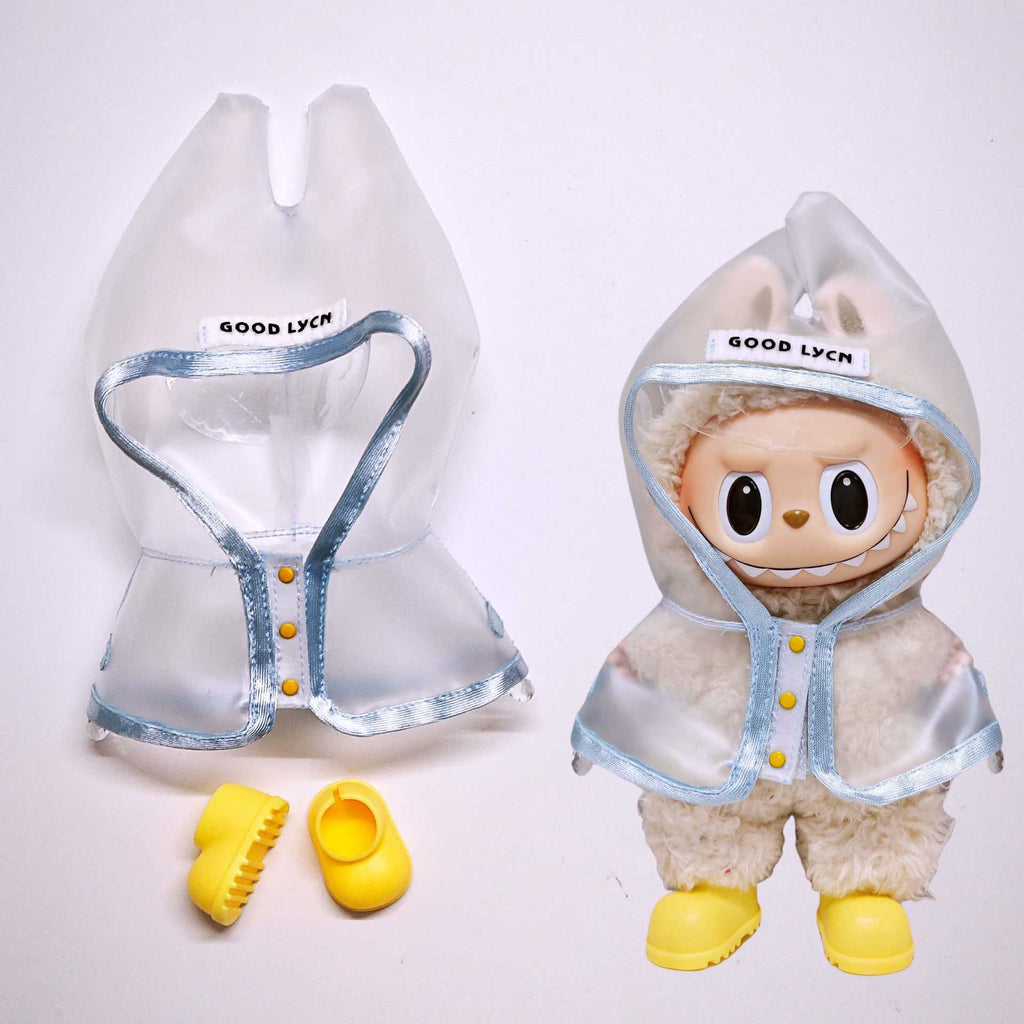 Raincoat Set for Labubu Dolls – Fits Gen 1/2/3 | Optional Shoes