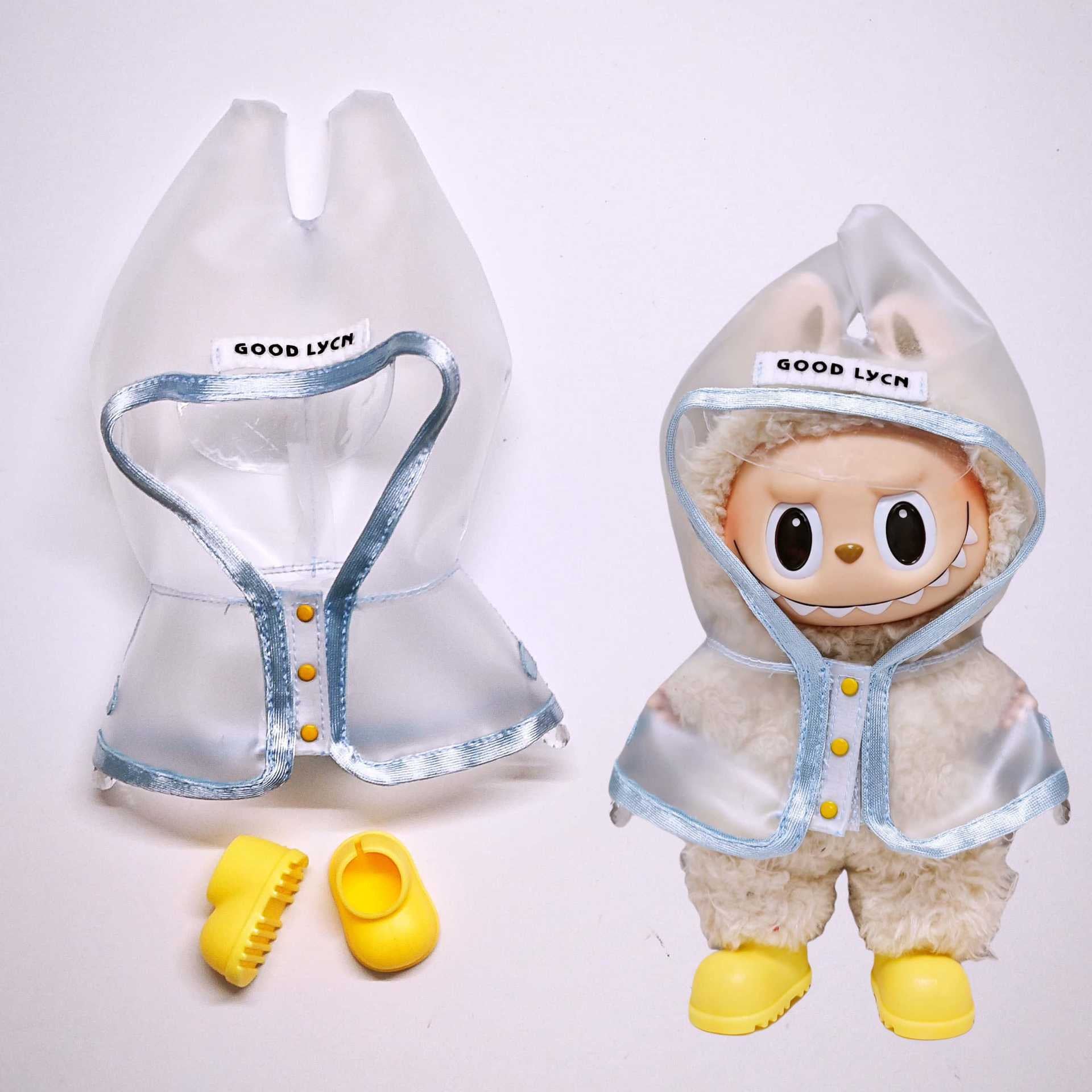 Raincoat Set for Labubu Dolls – Fits Gen 1/2/3 | Optional Shoes