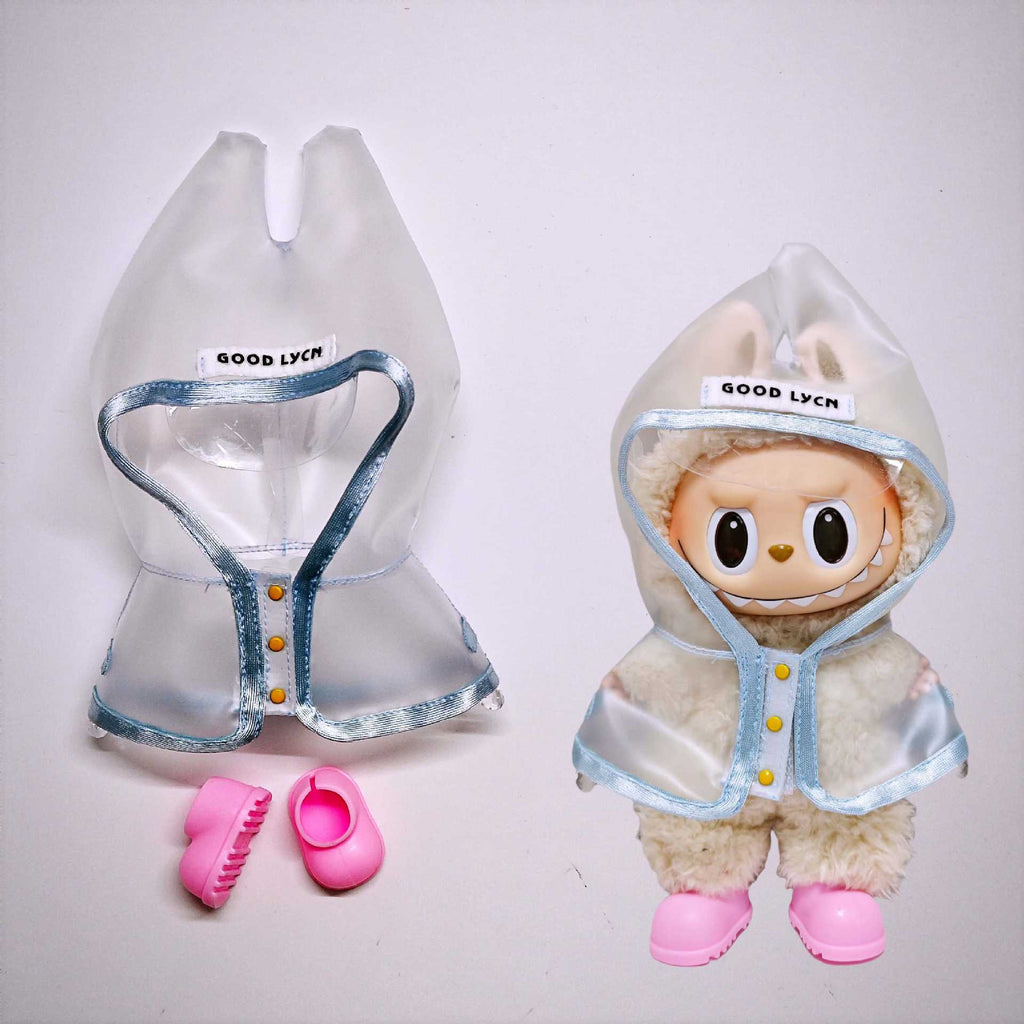 Raincoat Set for Labubu Dolls – Fits Gen 1/2/3 | Optional Shoes