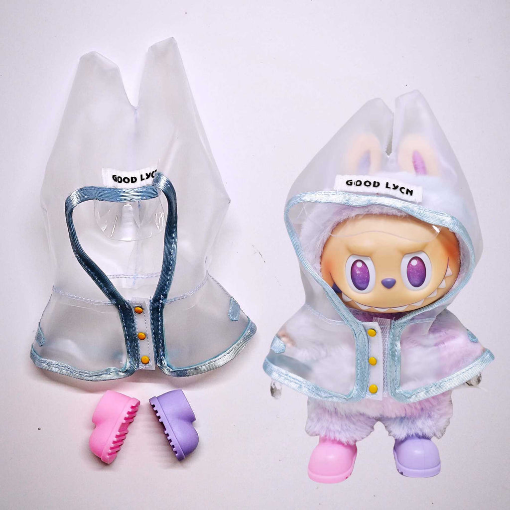 Raincoat Set for Labubu Dolls – Fits Gen 1/2/3 | Optional Shoes