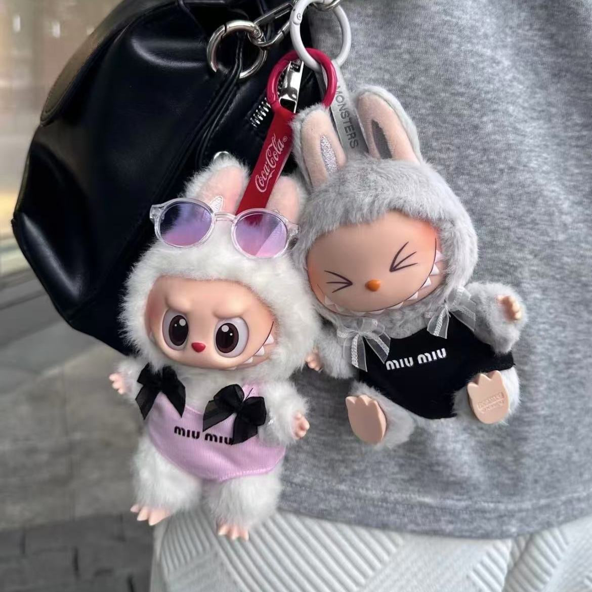 Labubu Doll Outfit – MIU MIU-Inspired Bunny Romper (No Doll Included)