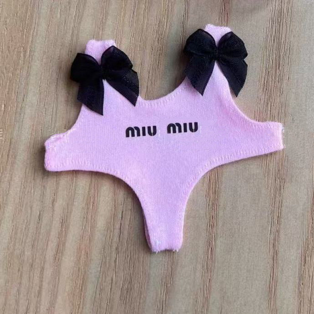 Labubu Doll Outfit – MIU MIU-Inspired Bunny Romper (No Doll Included)