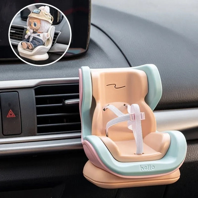 Mini Doll Car Seat for Air Vent | Cute Doll Safety Chair for Labubu