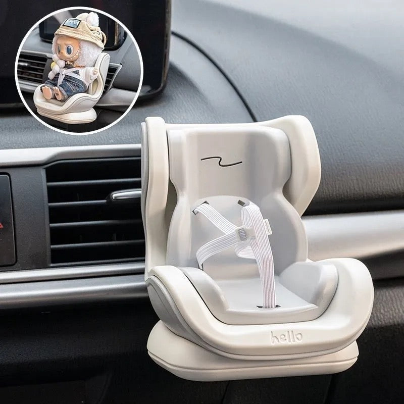 Mini Doll Car Seat for Air Vent | Cute Doll Safety Chair for Labubu